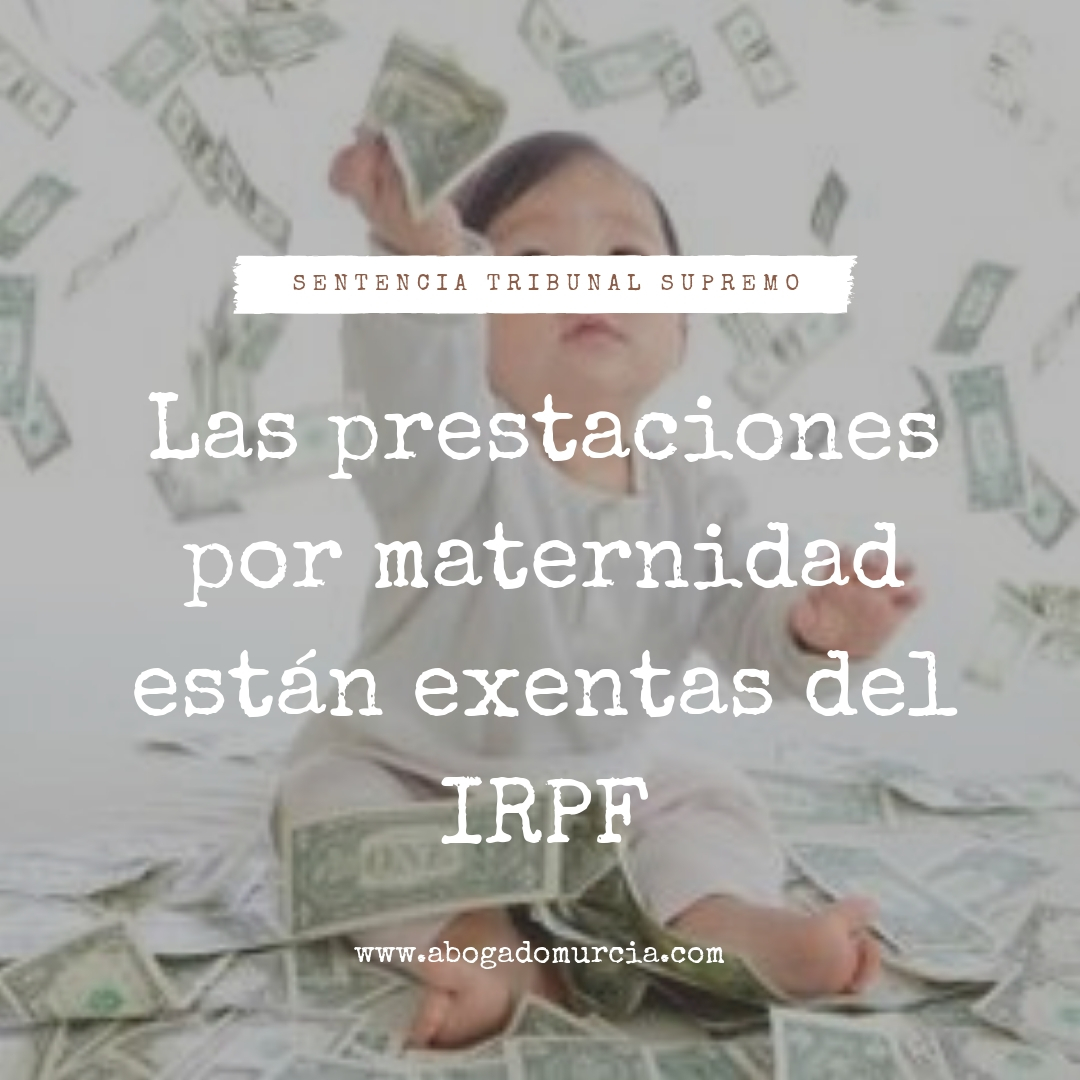 Prestación por maternidad. IRPF