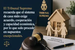 El Tribunal Supremo recuerda que el sistema de casa nido exige acuerdo, cooperación y capacidad económica, por lo que solo procede en supuestos excepcionales.